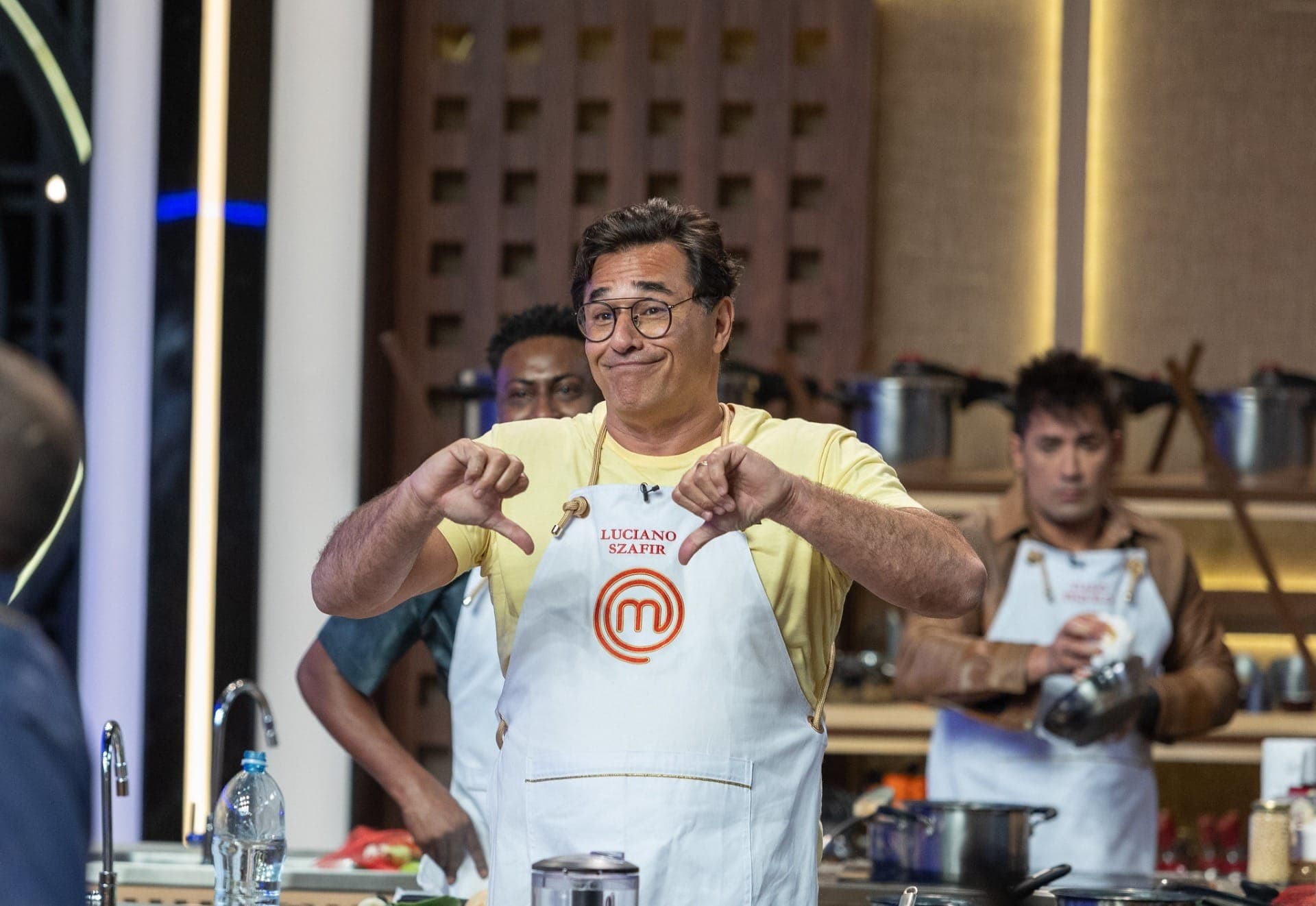 Luciano Szafir no episódio de estreia do MasterChef Celebridades