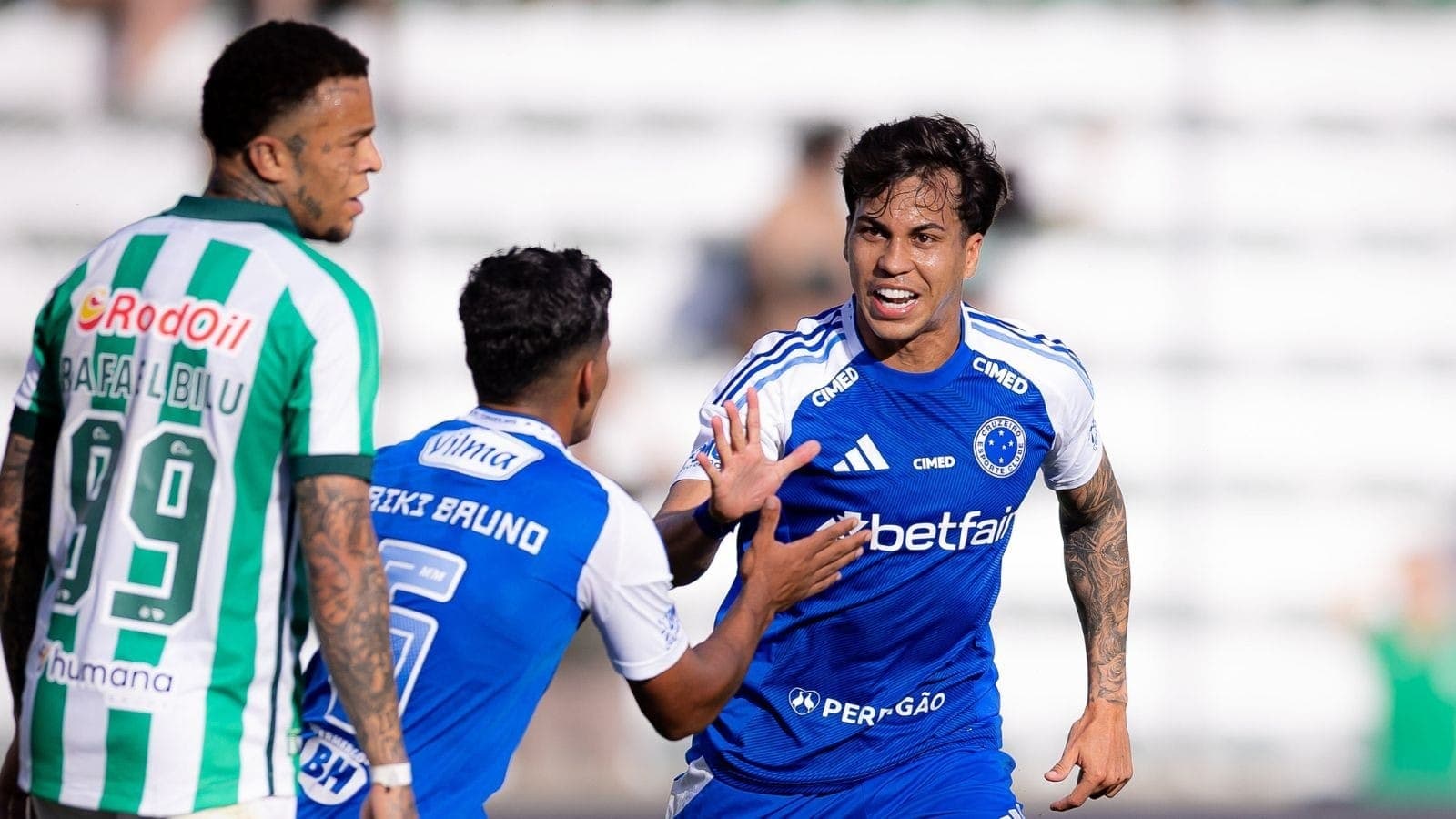 Kaio Jorge fez dois gols do Cruzeiro contra o Juventude