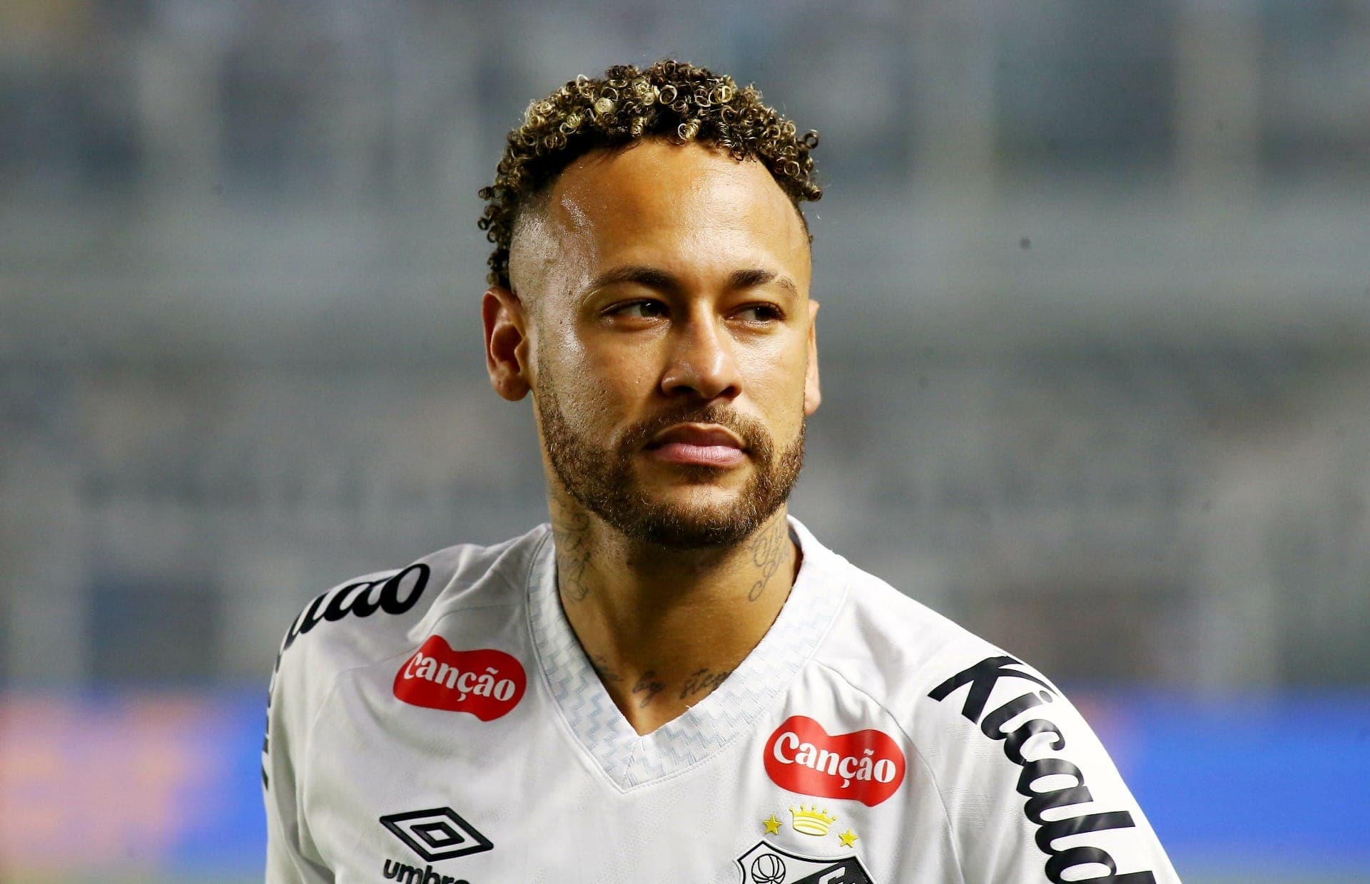 Neymar, do Santos, durante partida contra o Palmeiras pelo Brasileirão