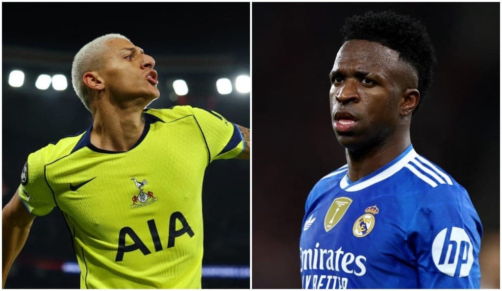 Richarlison e Vini Junior foram destaques da rodada da Champions