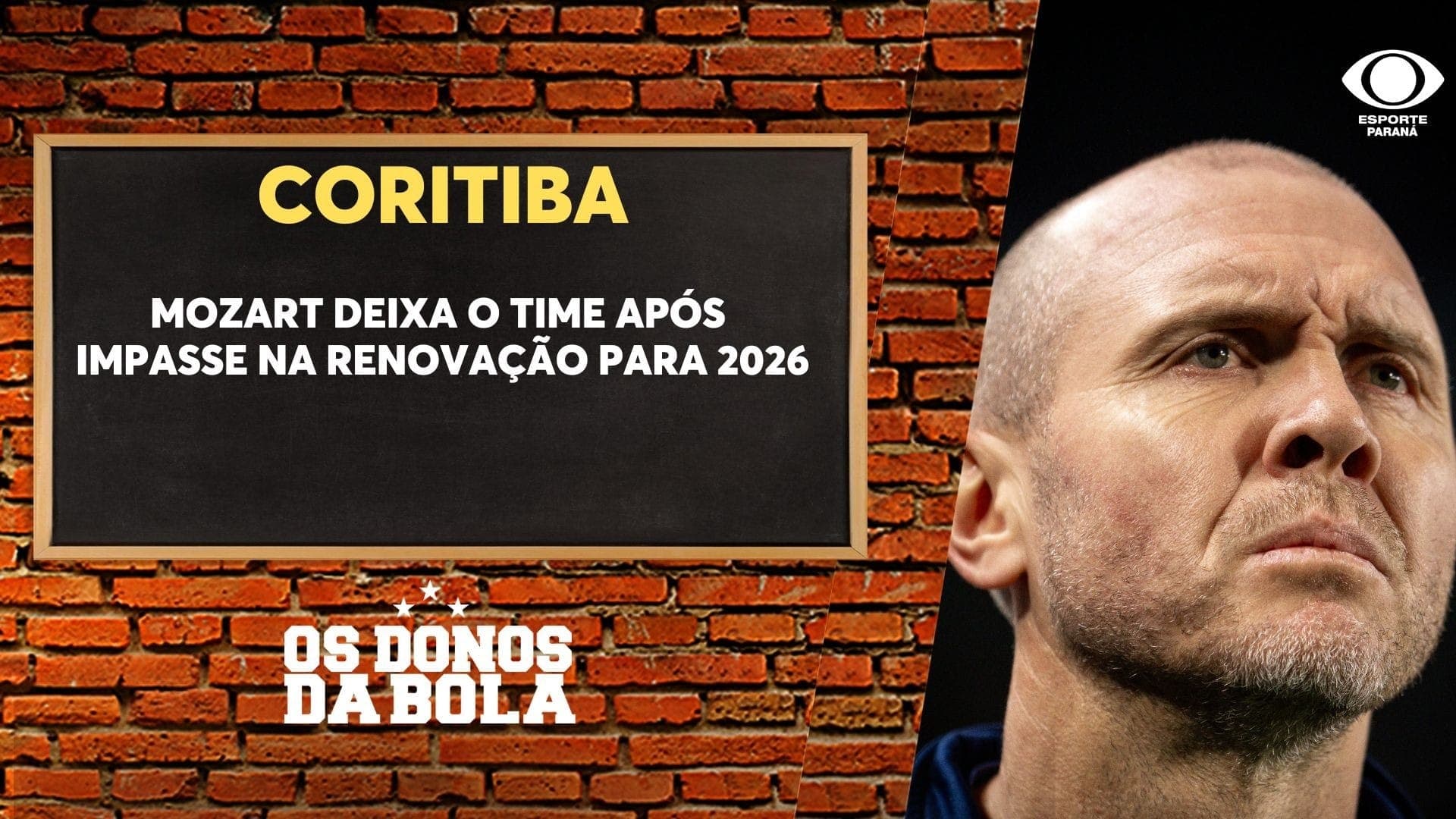 Mozart deixa o Coritiba após impasse na renovação para 2026