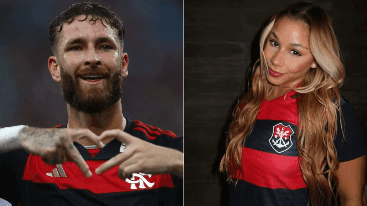 Léo Pereira é flagrado deixando festa com ginasta Flávia Saraiva