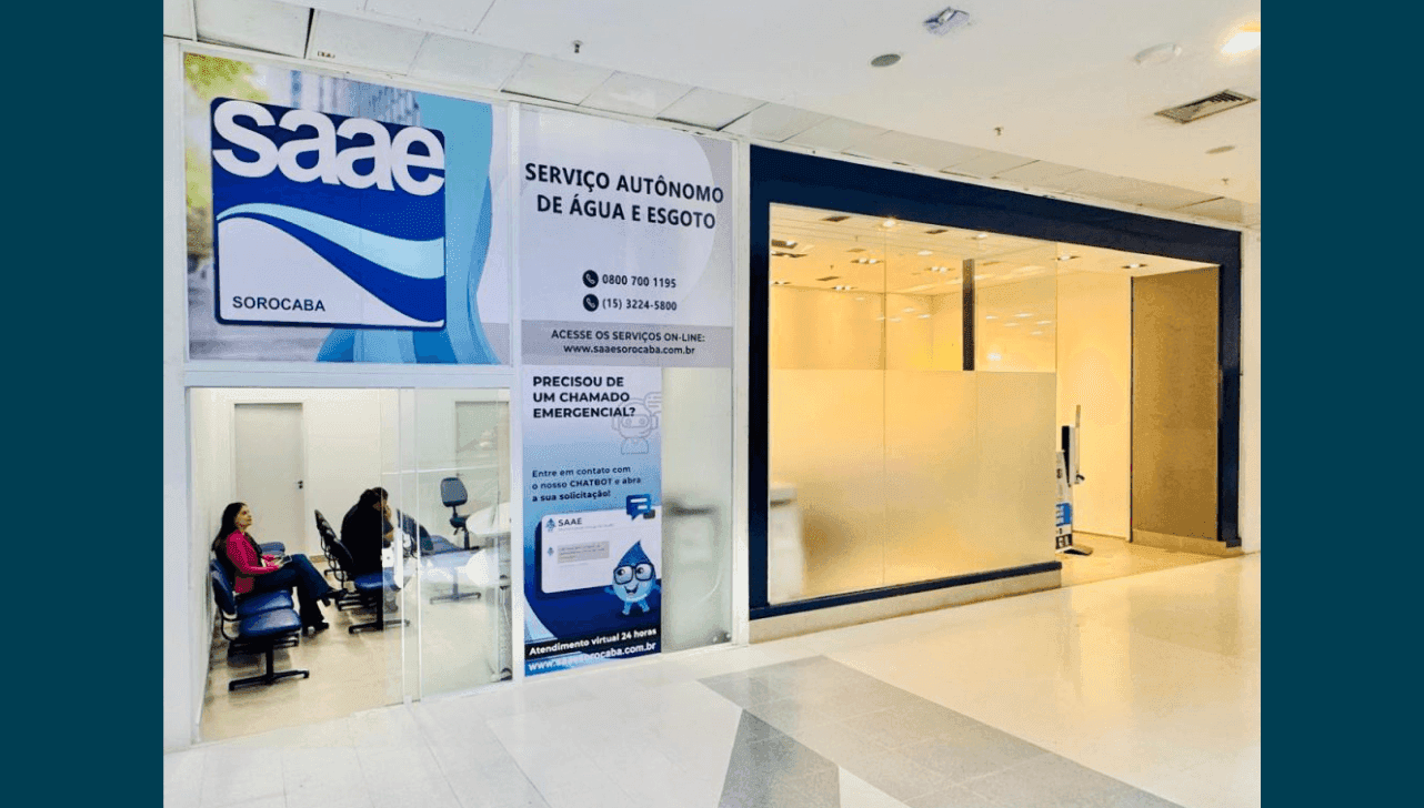 Unidade do Saae no Centro fica no Pátio Cianê Shopping