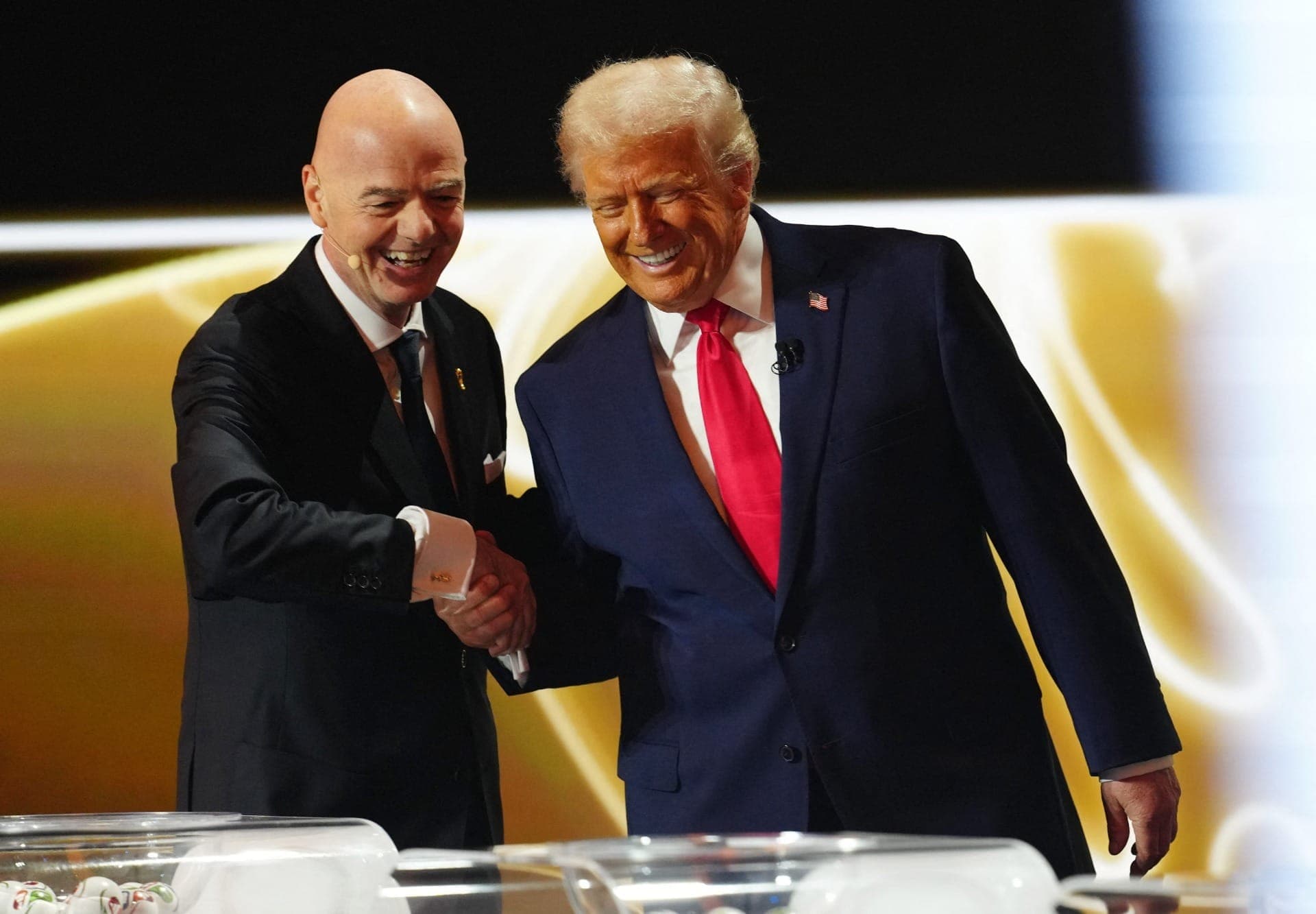 Gianni Infantino, presidente da Fifa, e Donald Trump, presidente dos EUA