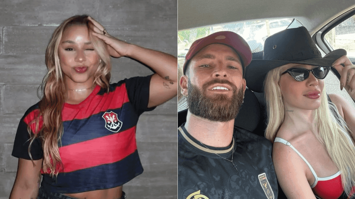Léo Pereira se declara para Karoline Lima na festa do Flamengo