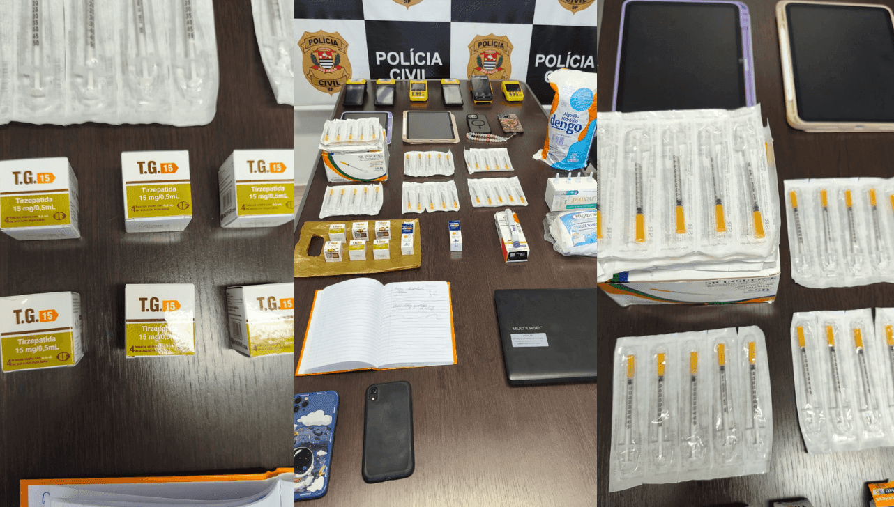 Materiais de aplicação e medicamentos foram encontrados em casa e loja do casal