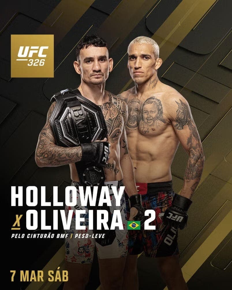 Max Holloway e Charles Oliveira irão lutar em 2026