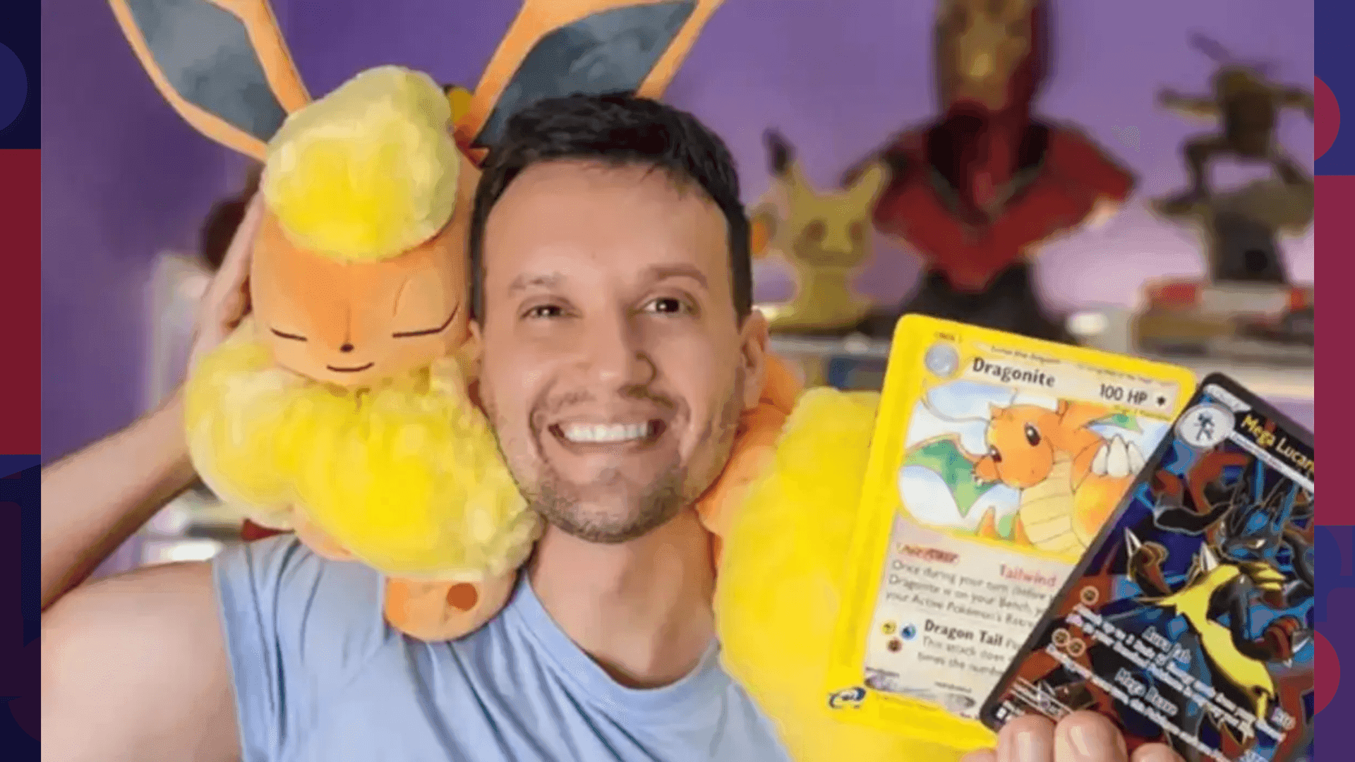 João Paulo Manoel, de 45 anos, ficou famoso fazendo gameplays, umboxings e conteúdos relacionados a cartas do universo Pokémon