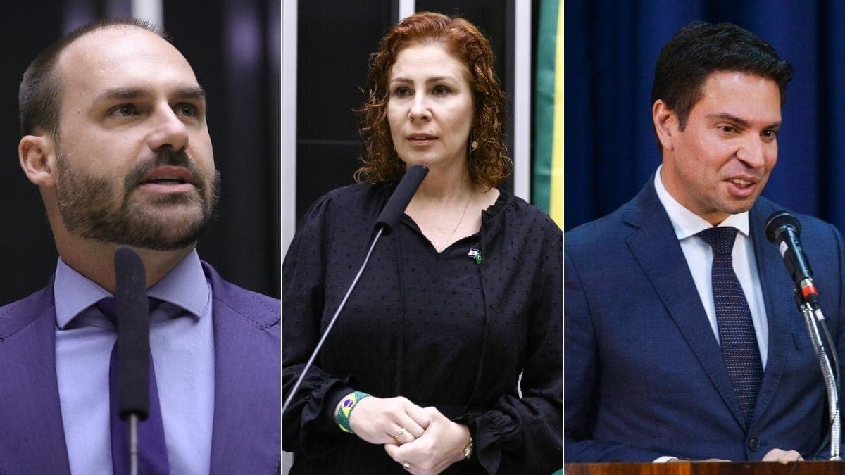 Eduardo Bolsonaro, Carla Zambelli e Alexandre Ramagem