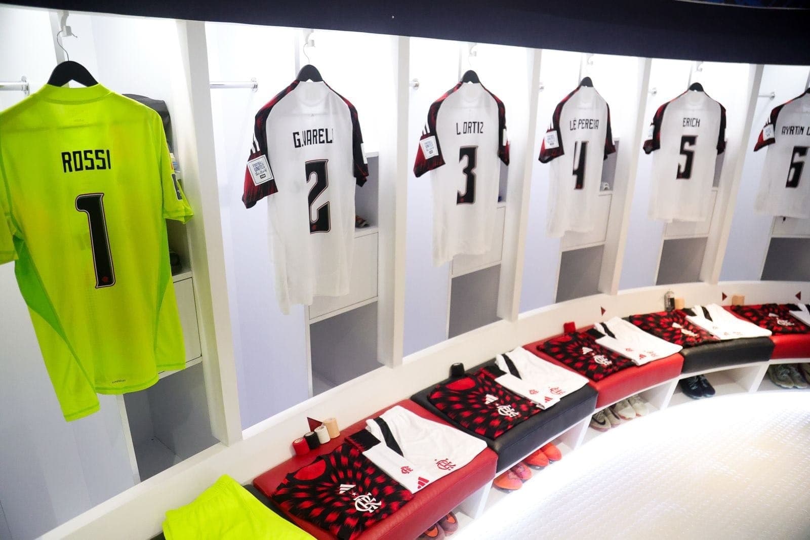 Vestiário do Flamengo no Catar