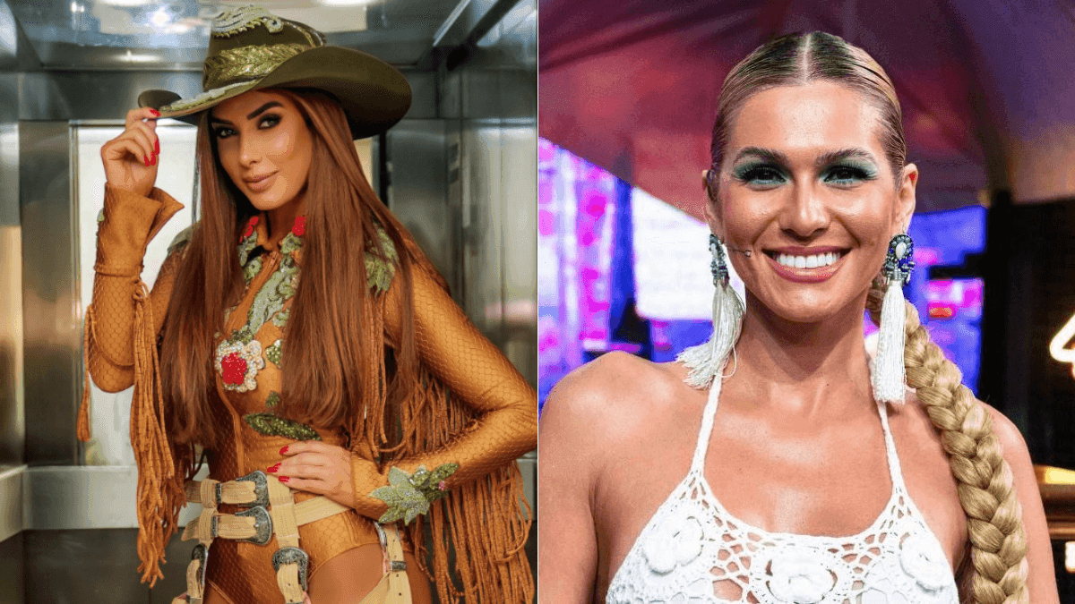 Nicole Bahls e Lívia Andrade protagonizam climão nos bastidores do Domingão com Huck