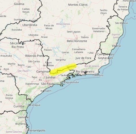 Inmet alerta para perigo potencial de tempestade nesta quarta (24) no Vale