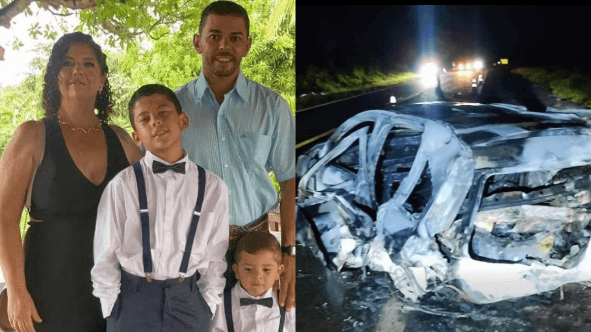 Cinco da mesma família morrem em acidente de carro na véspera de Natal