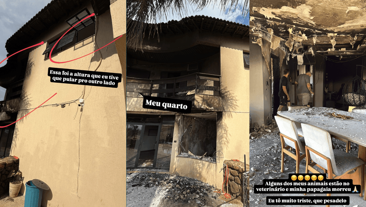 O influenciador, lutador e gamer posta detalhes do incêndio nas redes sociais