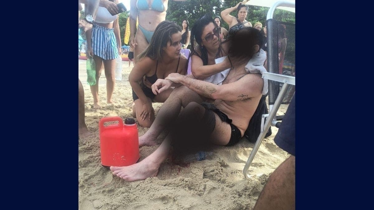 Banhista é atingindo na perna por embarcação na praia do Félix, em Ubatuba