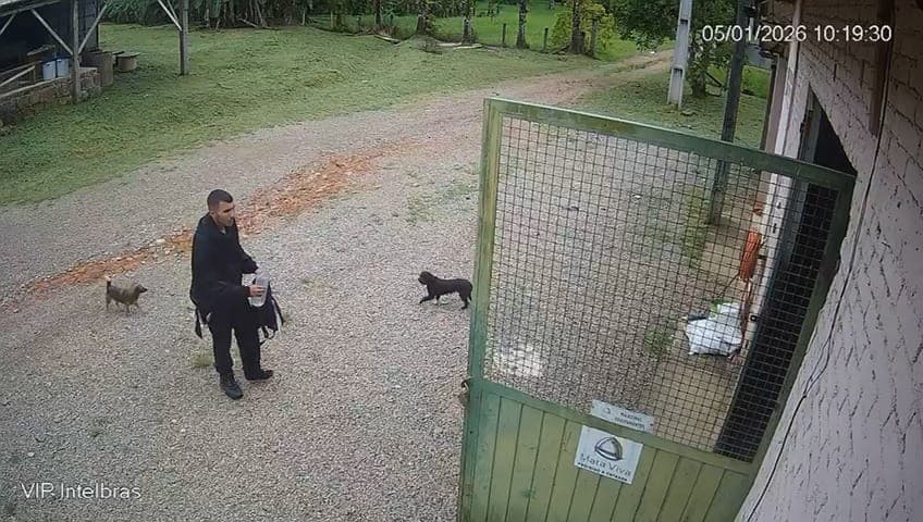 Momento que jovem chega em uma fazenda pedir ajuda
