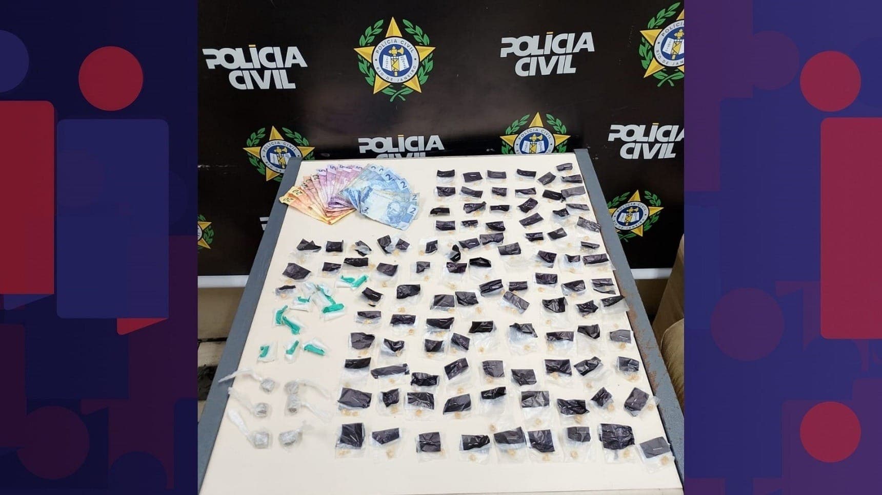 Apreensão feita pela Polícia Civil na Lapa, no Centro do Rio