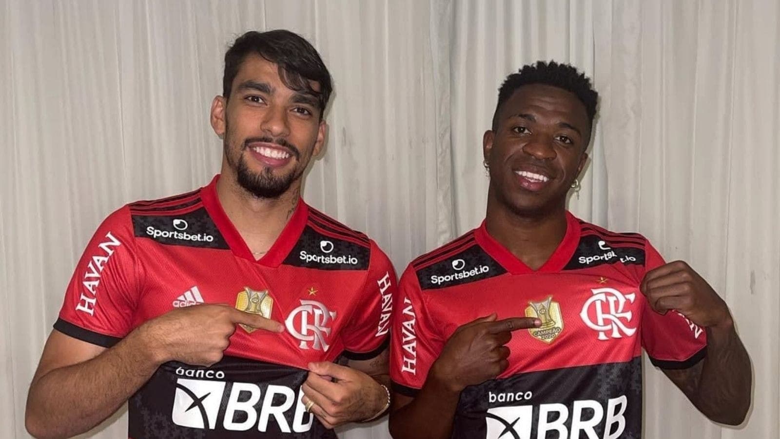 Paquetá e Vinicius Júnior, jogadores revelados pelo Flamengo