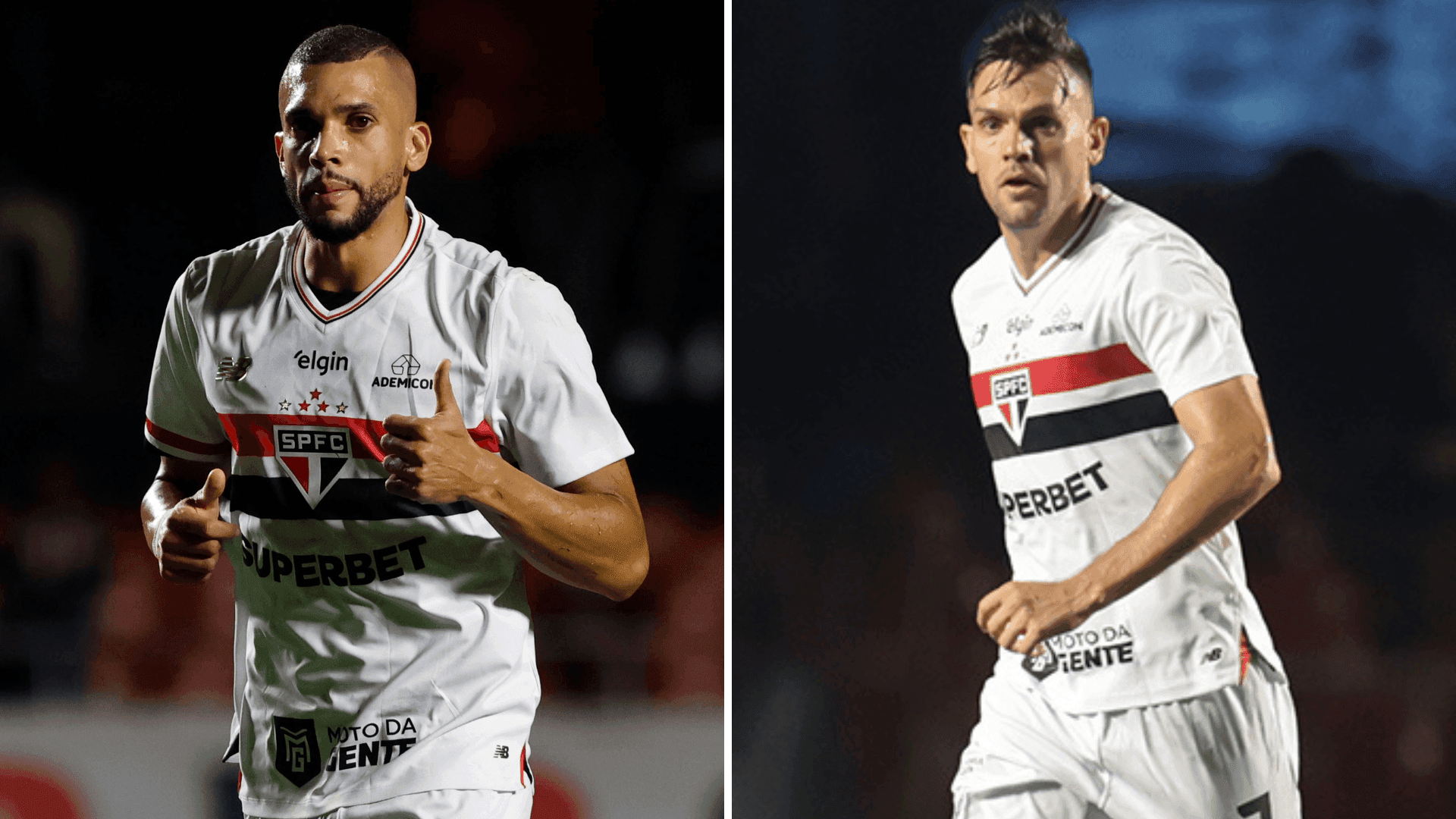 Dória e Tolói durante a derrota para a Portuguesa