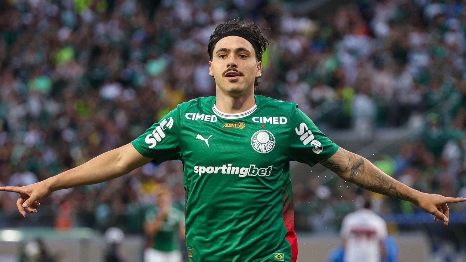 Maurício, autor de um dos gols da vitória do Palmeiras