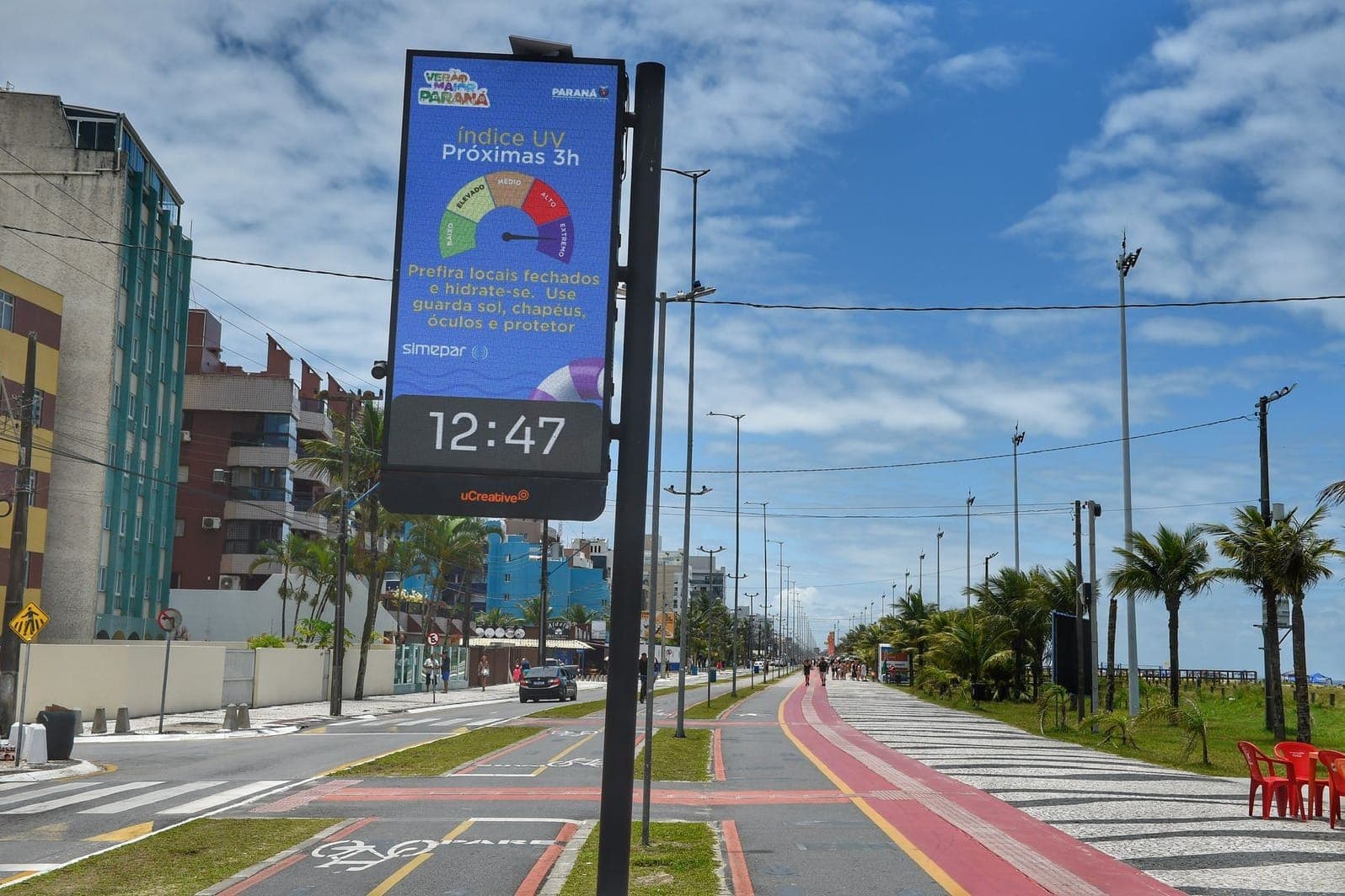 Painéis do Simepar trazem previsão do tempo atualizada para a população no Litoral