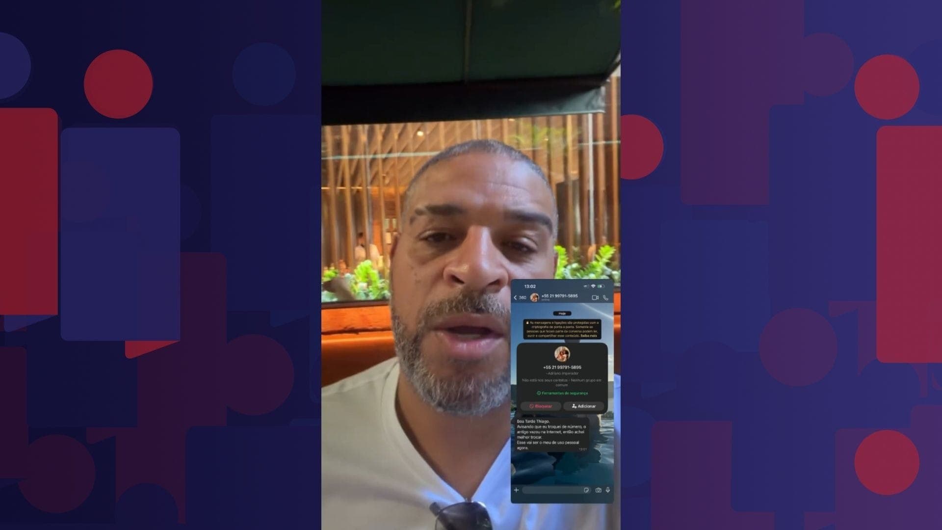 Através das redes sociais, Adriano deu um prazo de 24 horas para que o dinheiro seja devolvido