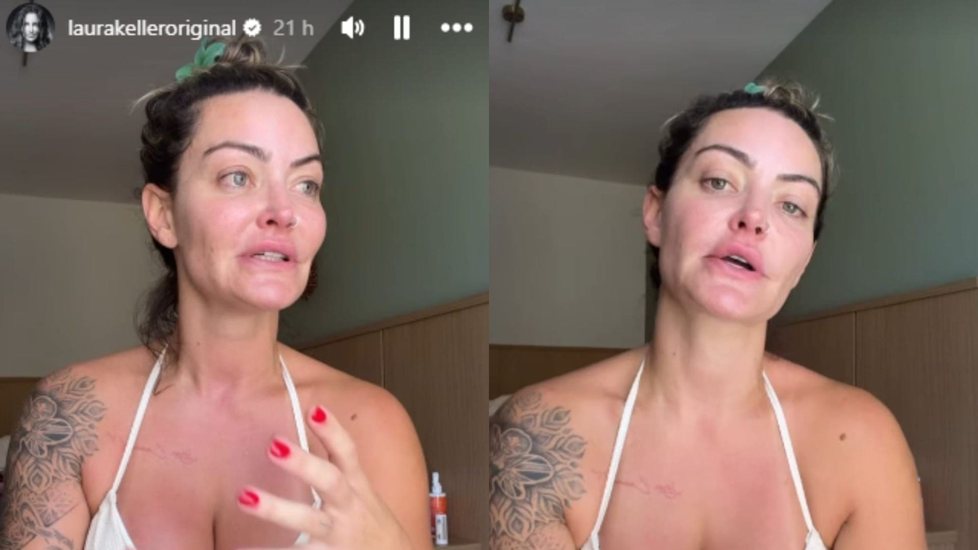 Laura Keller falou de agressão nas redes sociais
