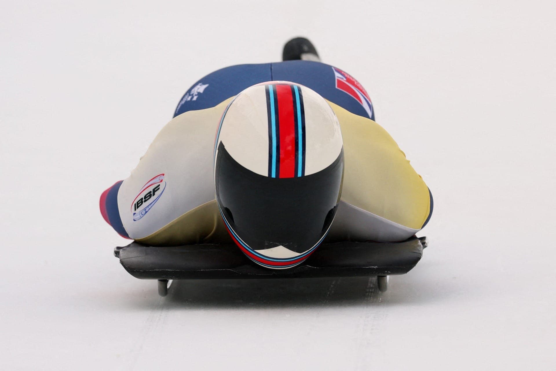O britânico Matt Weston durante a bateria masculina de skeleton no Campeonato Mundial da IBSF, na Suíça