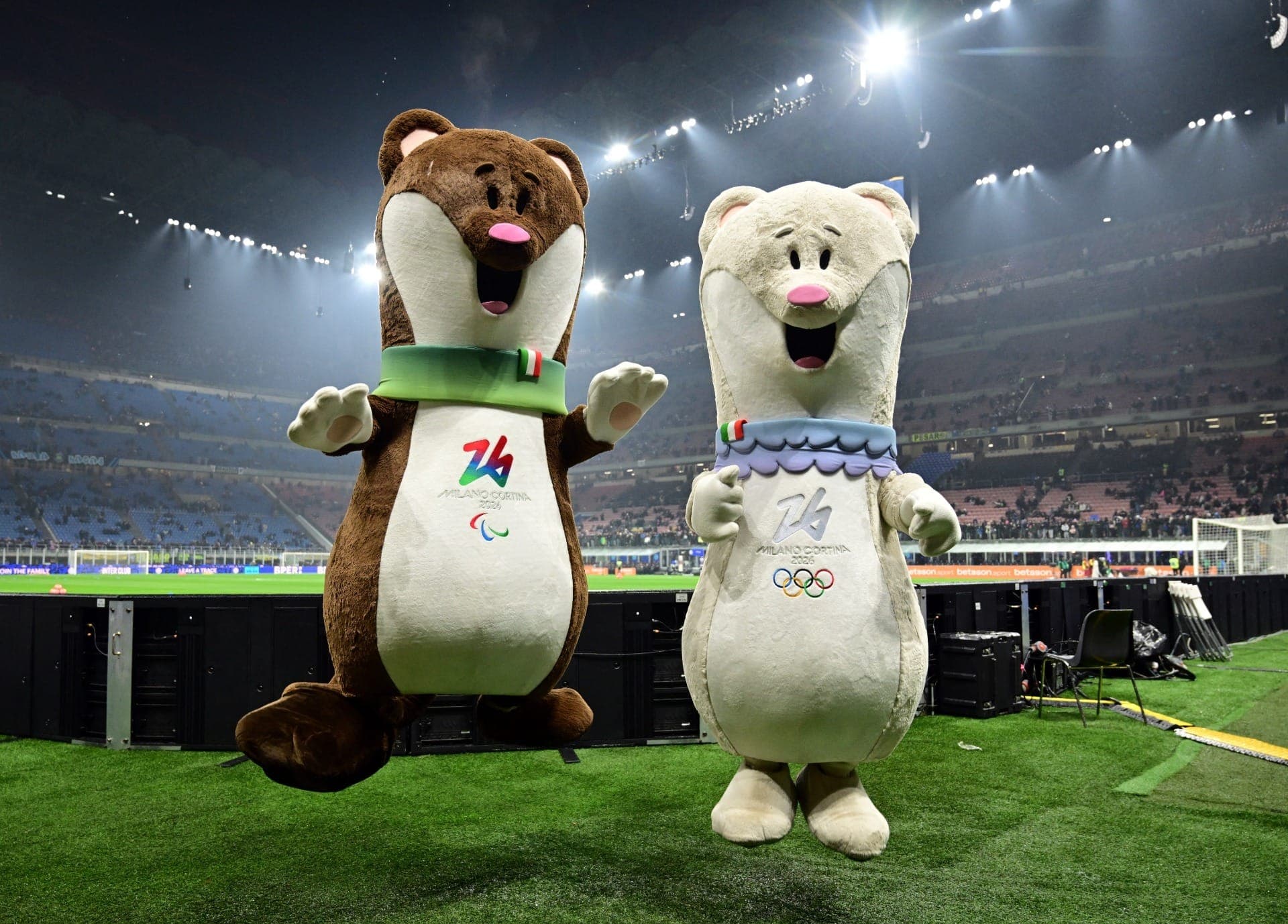 Tina e Milo, os mascotes dos Jogos Olímpicos de Inverno