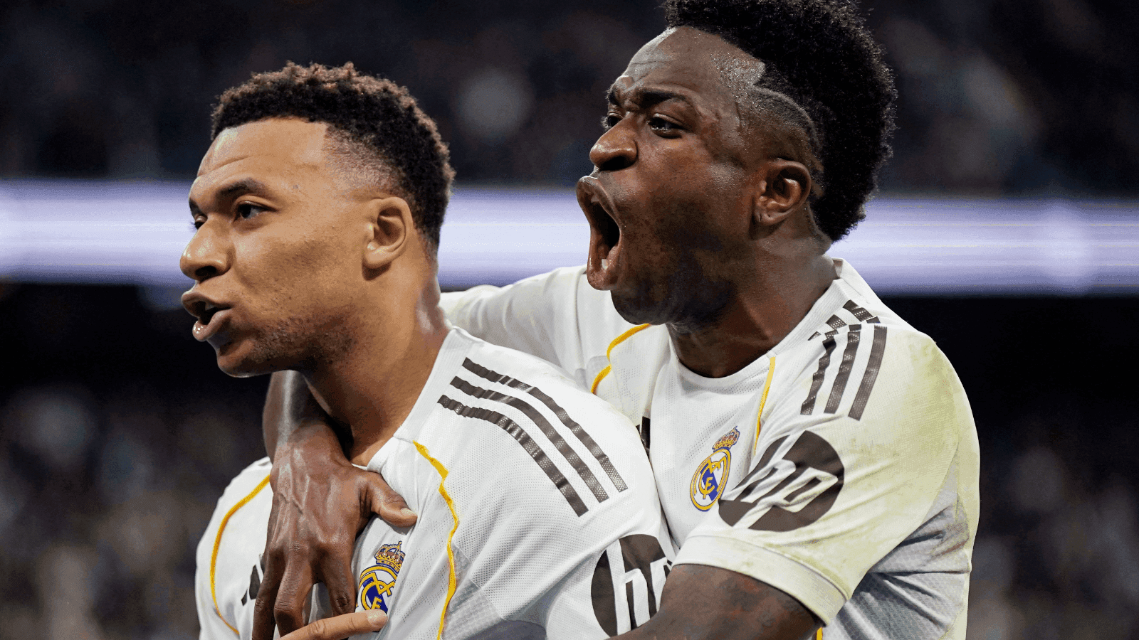 Real Madrid vence Rayo Vallecano com gols de Vini Jr. e Mbappé
