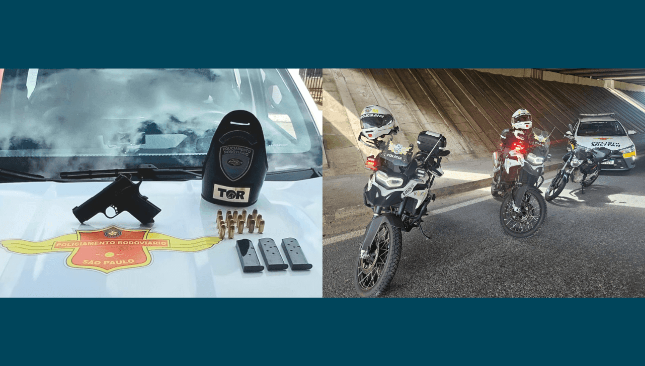 Arma e motocicleta foram apreendidas em ocorrências diferentes