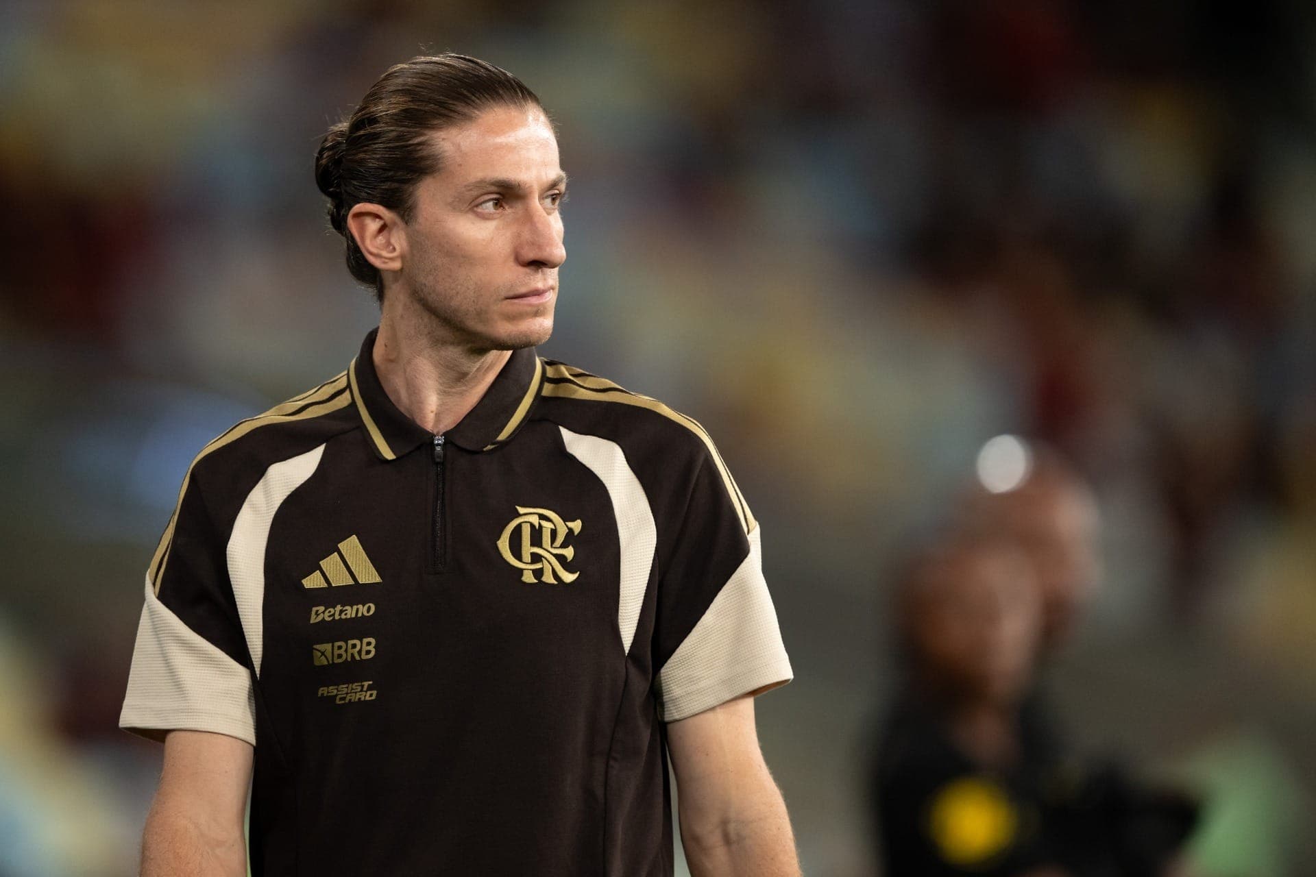 Filipe Luís, técnico do Flamengo, durante partida contra o Sampaio Corrêa