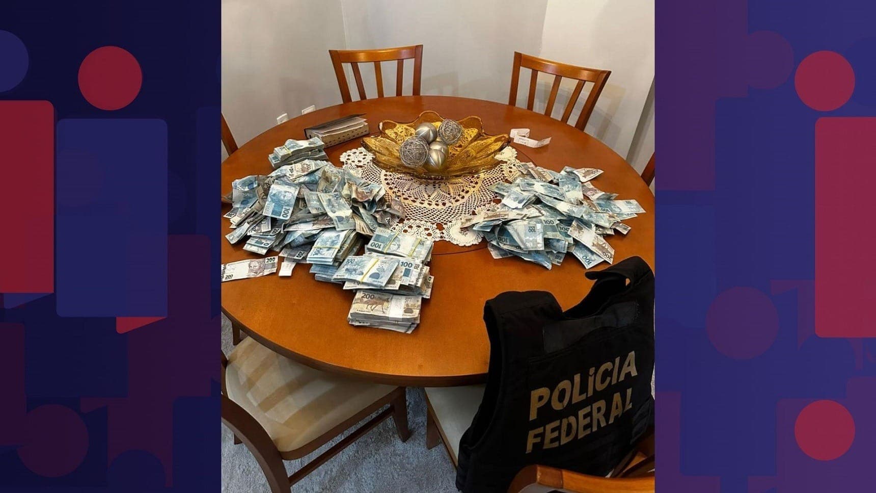 Quantia de dinheiro foi recuperada pelos agentes da PF