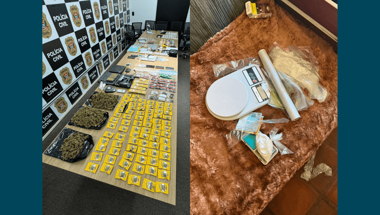 Drogas sintéticas, armas, veículos e dinheiro em espécie foram apreendidos