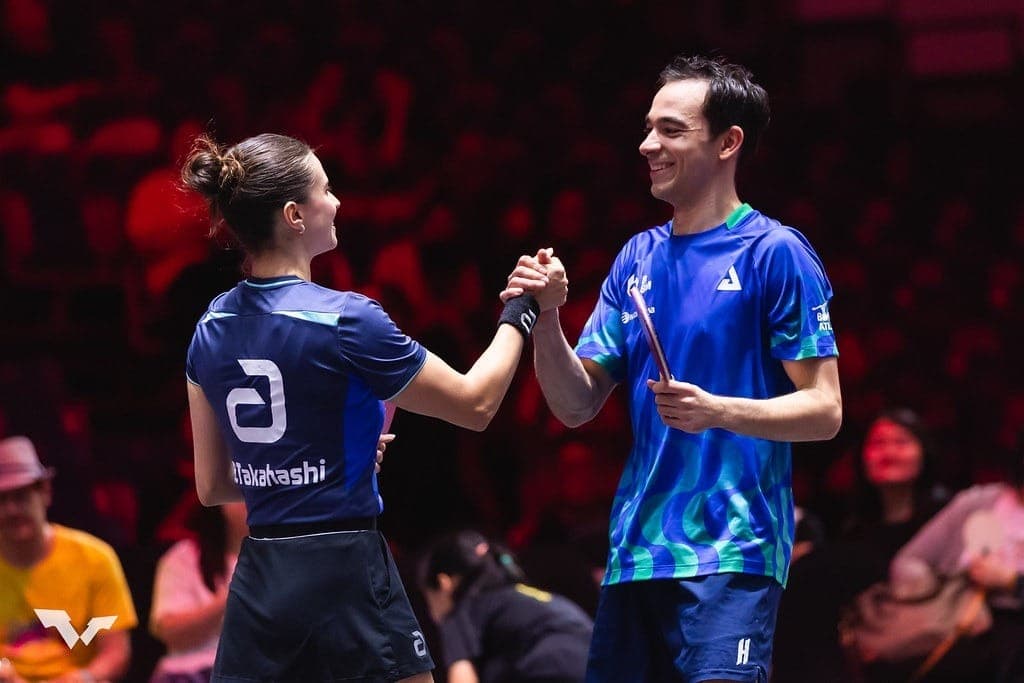 Calderano e Takahashi comemoram vitória no Grand Smash de Singapura