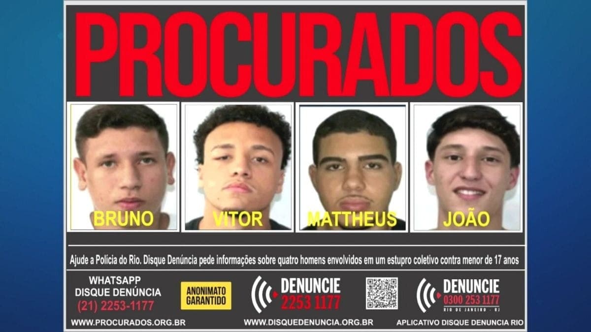 Investigados por estupro coletivo em Copacabana, no RJ