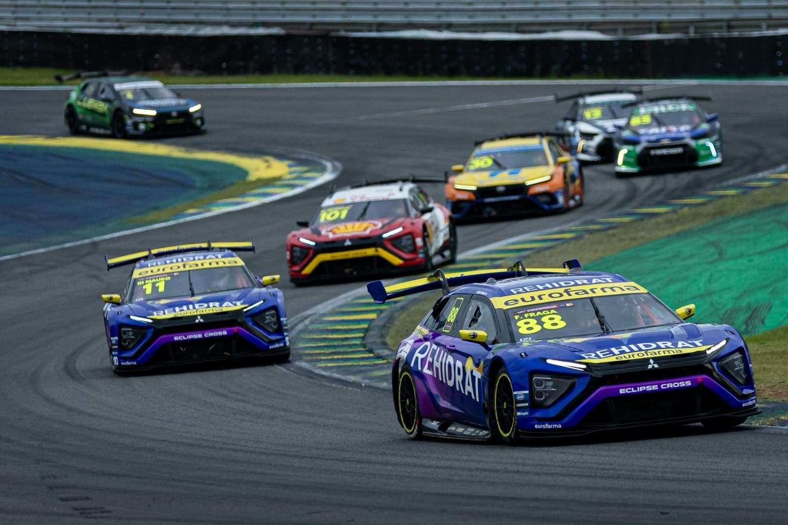 O campeão de 2025, Felipe Fraga, em ação na pista de Interlagos