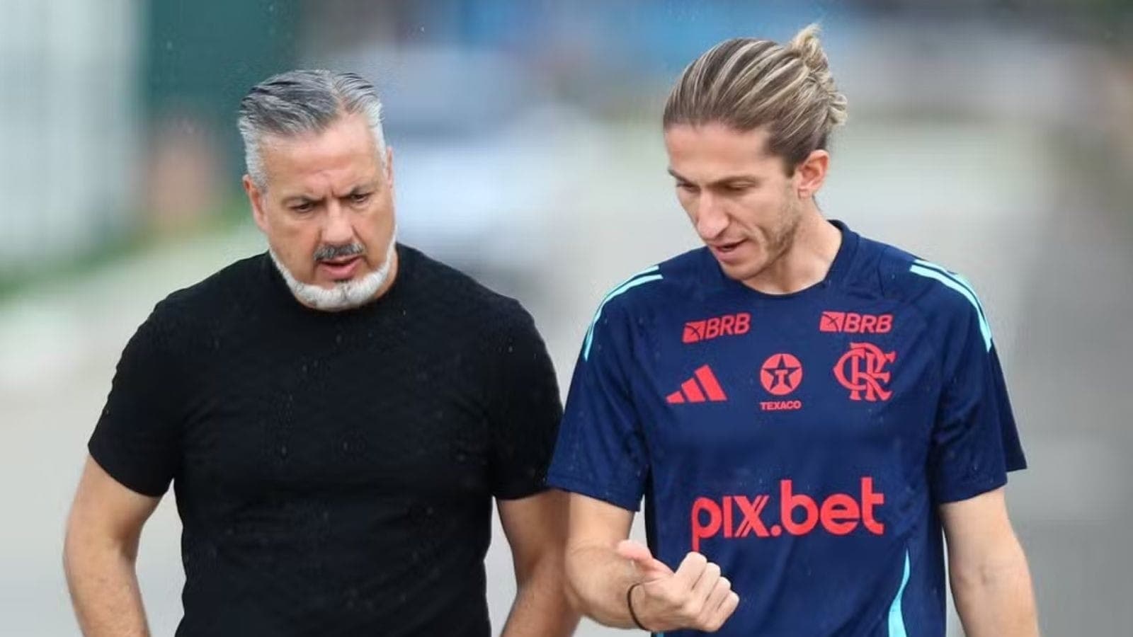 José Boto e Filipe Luis, ex-treinador do Flamengo