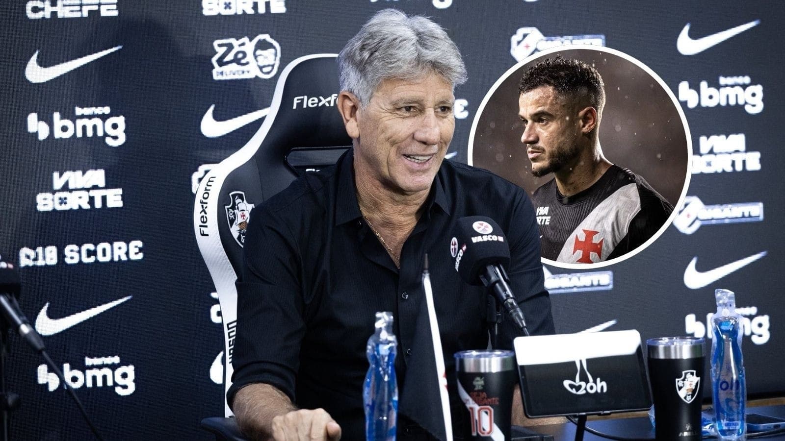 Renato Gaúcho falou sobre Coutinho em sua apresentação no Vasco