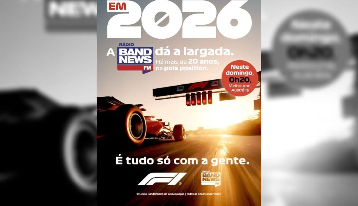 F1 2026: BandNews FM transmite temporada com exclusividade