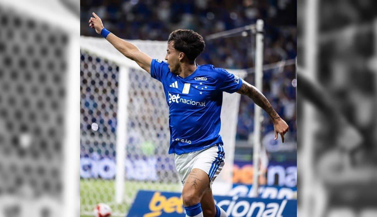 Kaio Jorge comemora gol contra o Atlético-MG