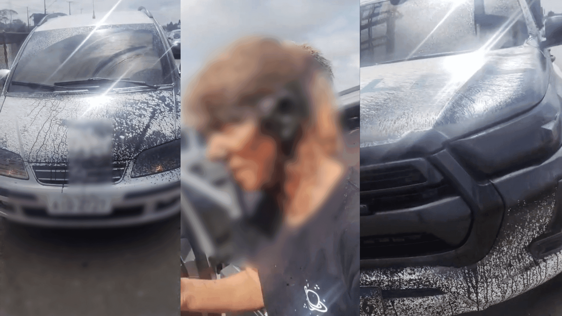 Mulher é atingida por picha enquanto dirige na BR-277