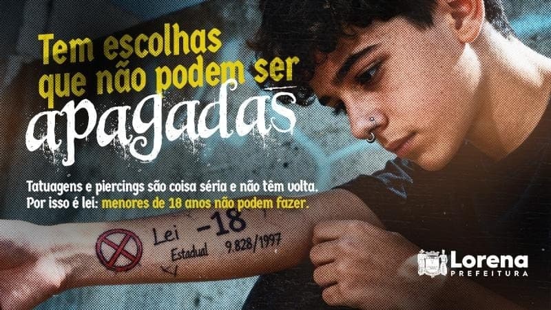 Lorena intensifica conscientização sobre proibição de piercings e tatuagens em menores de 18 anos