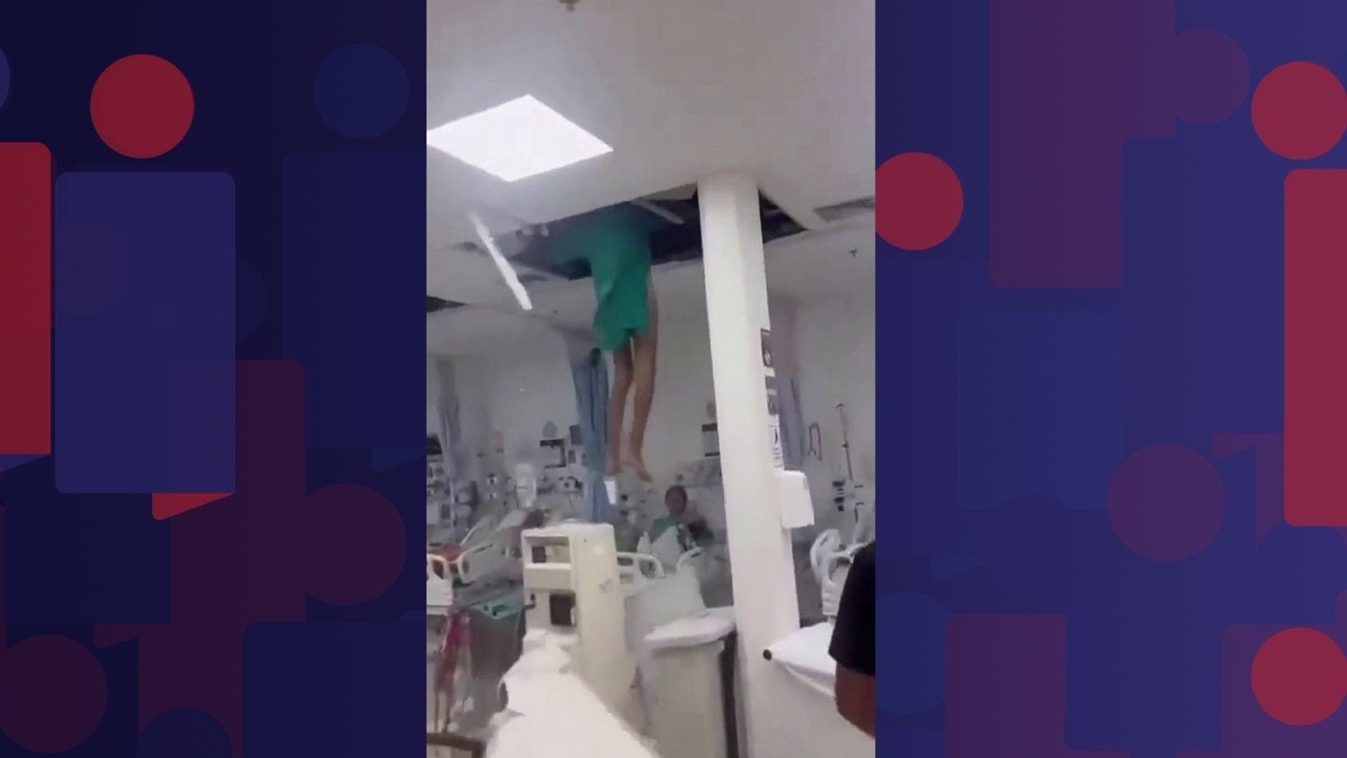 Paciente cai do teto de hospital em tentativa de fuga