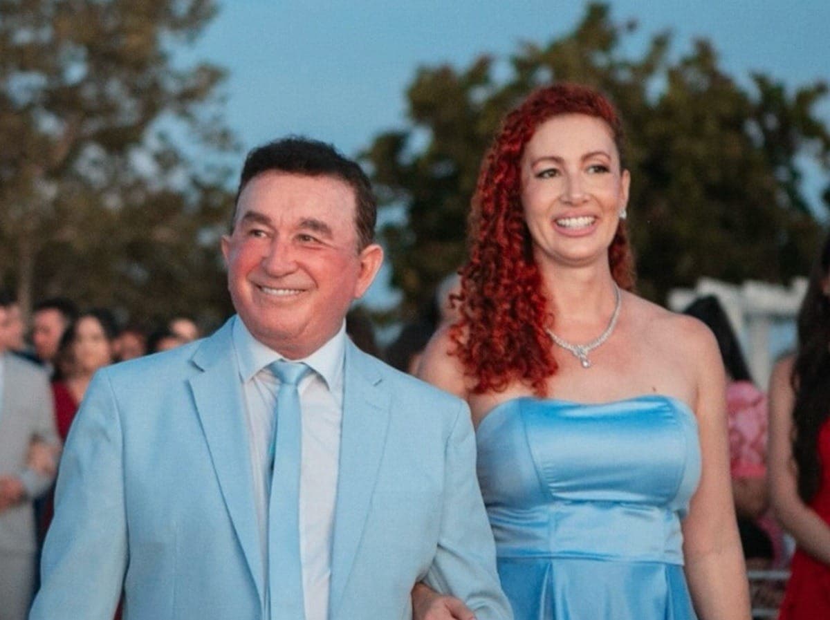 Amado Batista em registro com a filha Lorena, que faleceu aos 46 anos