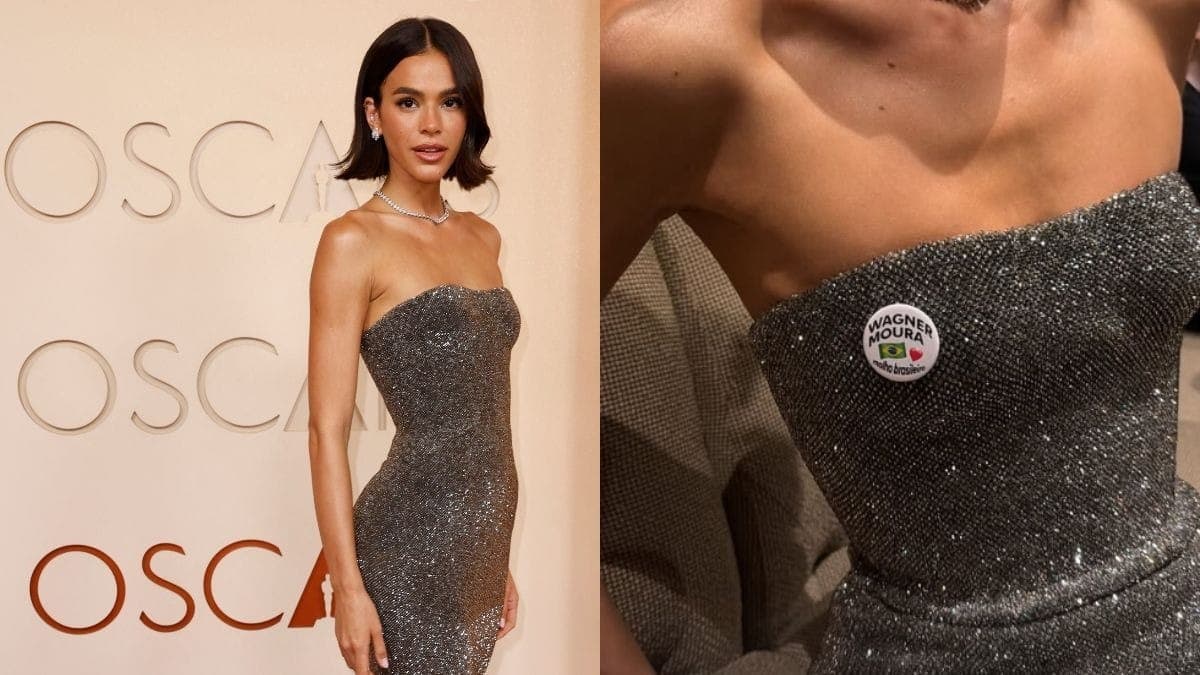 Bruna Marquezine na torcida por Wagner Moura no Oscar