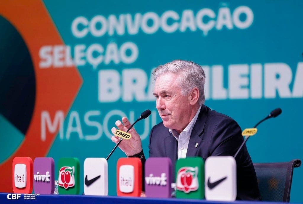 Carlo Ancelotti na convocação da Seleção Brasileira