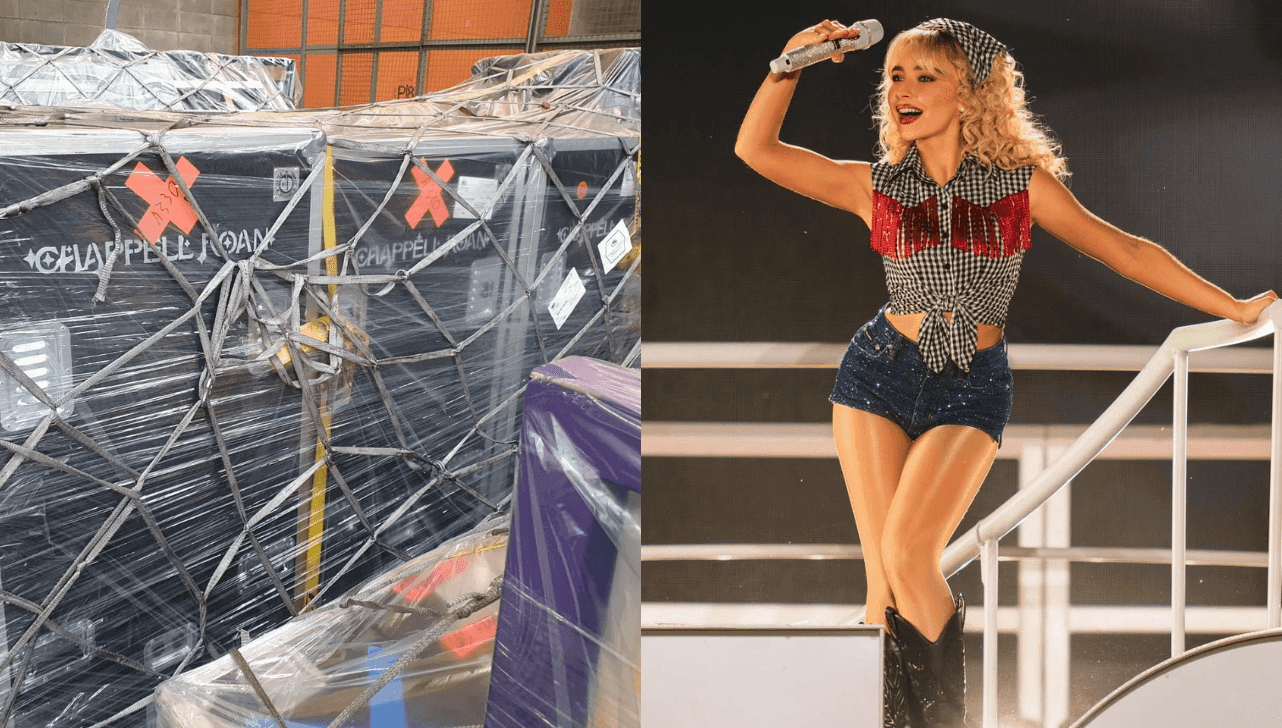 Viracopos começa a receber equipamentos de bandas para apresentações no Lollapalooza 2026
