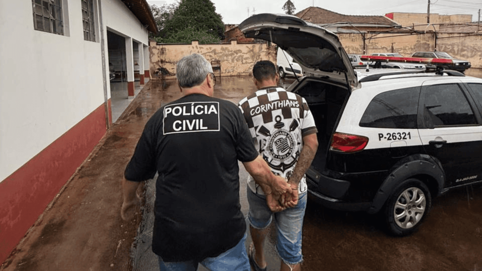 O suspeito foi encaminhado para a delegacia de Jaú