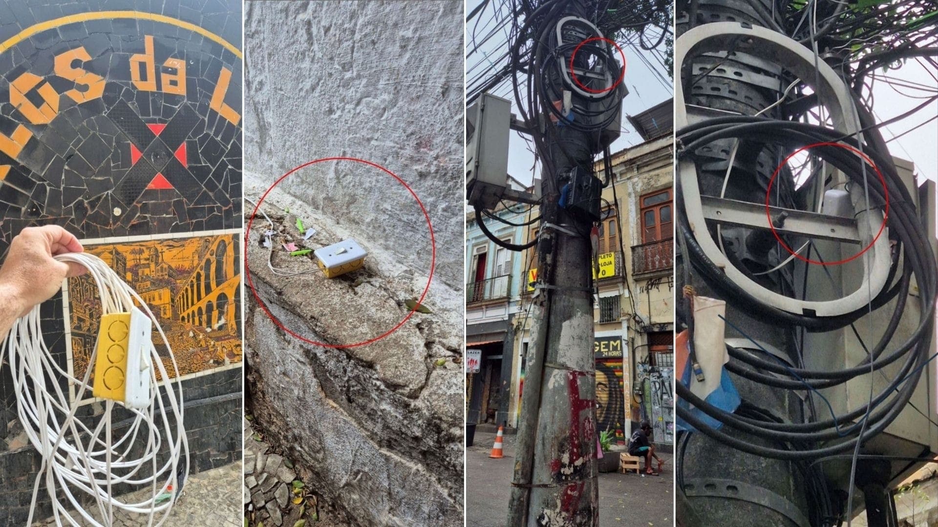 alarme improvisado usado por traficantes para alertar sobre a presença policial foi identificado na Rua Joaquim Silva, na Lapa